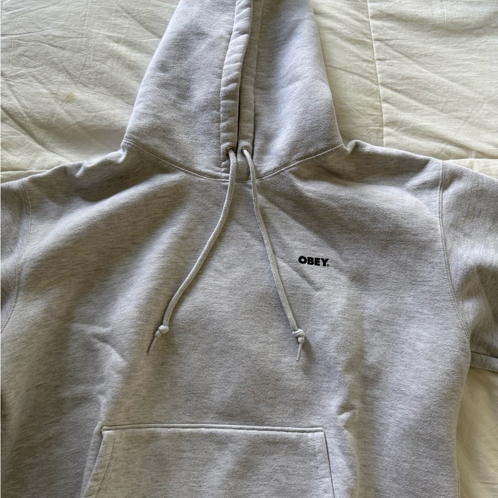 Obey Light Gray Hoodie